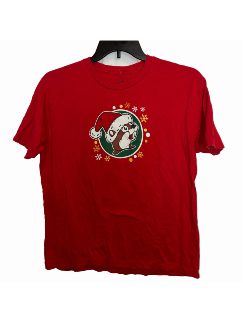 Buc-ee's Christmas Graphic T-Shirt Red Green Size L